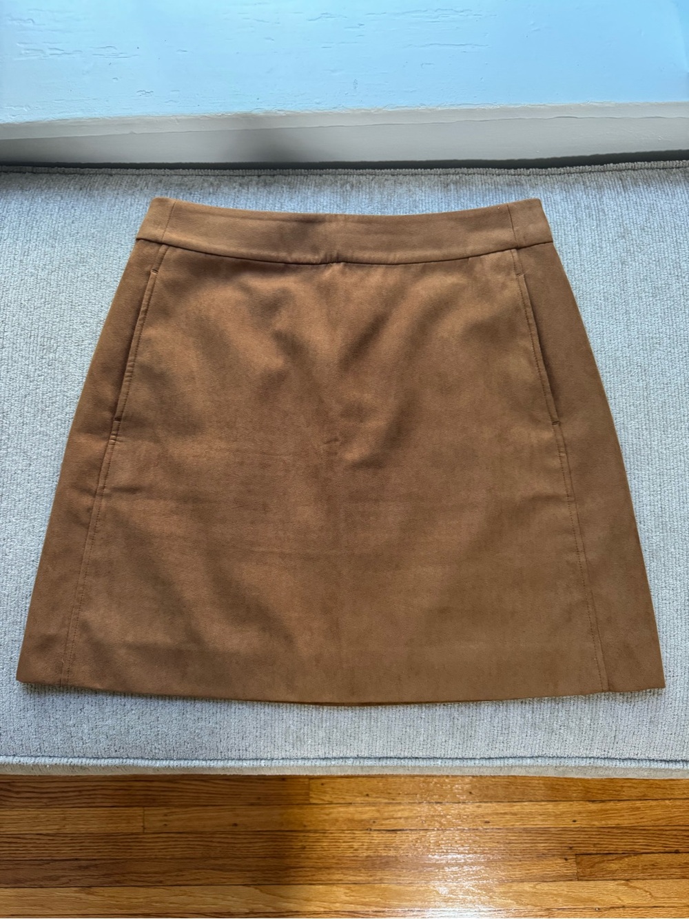 Classic Suede-like A-Line Skirt